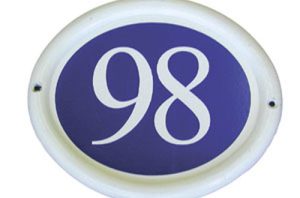 Address plaque - Oval