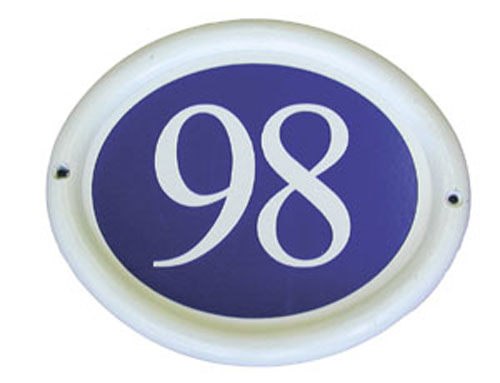 Address plaque - Oval