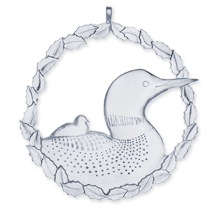 Amos Pewter Ornament - Loons