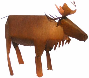 Rustic Sculpture - Moose - Large