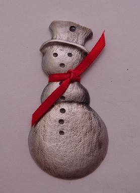 Watson Pewter - Snowman ornament