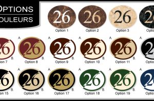 Address plaque - Colour chart