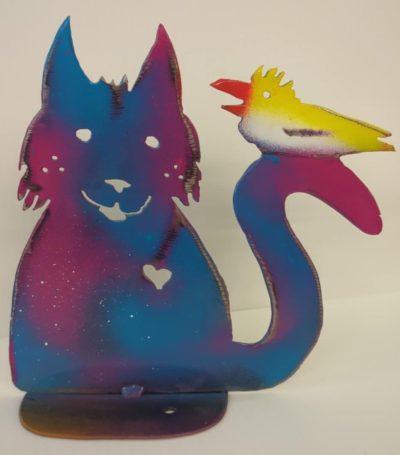 Dog Bite Steel - Cat with Bird