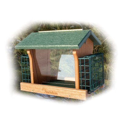 Going Green Premier Recycled Plastic Bird Feeder with suet cages