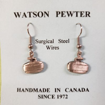 Watson Pewter - Curling Stone earrings