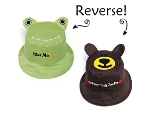 Reversible kids hat-Frog/Bear