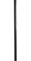 Powder coated steel pole - 74"