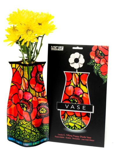 Modgy collapsible vase - Tiffany Poppy shade