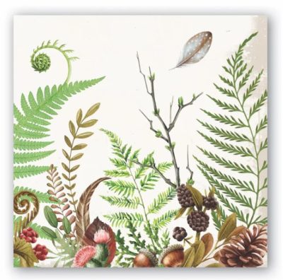 Michel Design Cocktail Napkin - Moss & Oak
