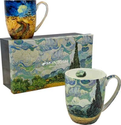 McIntosh Mugs, Van Gogh - Starry Night (Set of 2) - Image 4