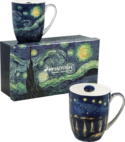 McIntosh Mugs, Van Gogh - Starry Night (Set of 2)
