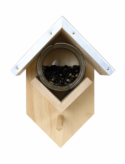 Glass jar bird feeder - Image 2
