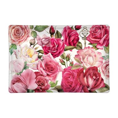 Michel Design Glass Soap Dish - Royal Rose