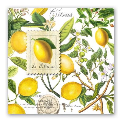 Michel Design Cocktail Napkin - Lemon Basil