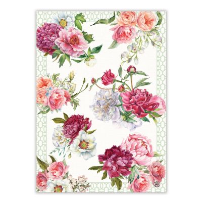 Michel Design - "Blush Peony" Tea Towel