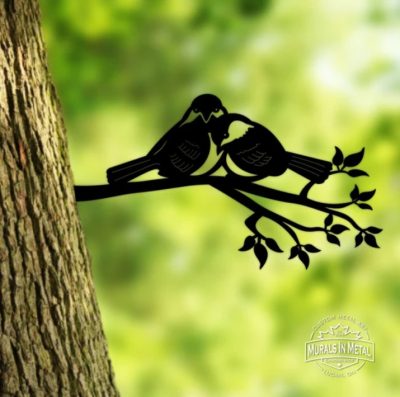Chickadees on Branch - Side Mount