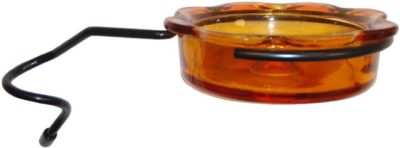 Glass Jelly dish oriole feeder with coil