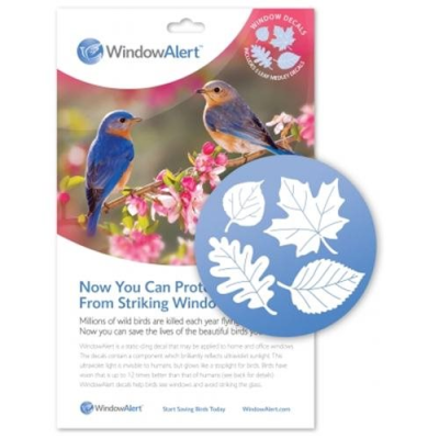 Window Alert Decals -Mixed leaves (4 per pack)