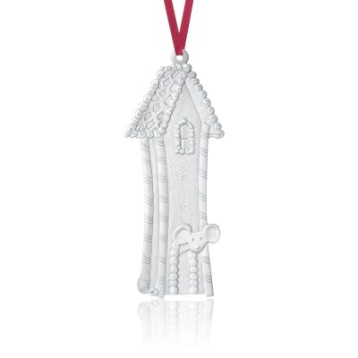 Amos Pewter Ornament - Mouse in a house