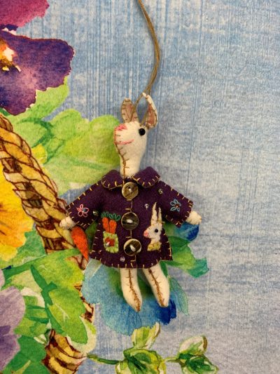 Stitch By Stitch - Bunny Wearing Purple Coat