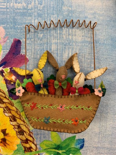 Stitch By Stitch - Basket with 3 Bunnies