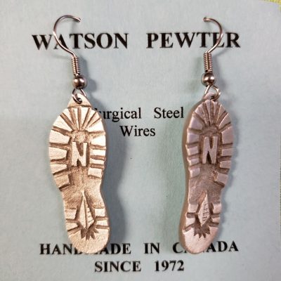 Watson Pewter - Hiking boot earrings