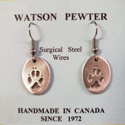 Watson Pewter - Pawprint earrings
