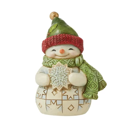 Jim Shore-Snowman holding snowflake