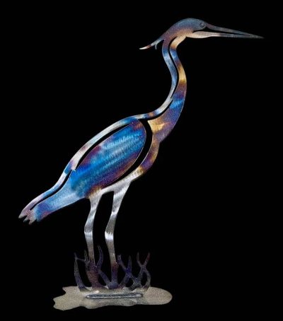 Ruggid Coast - Great Blue Heron on stand - 24"