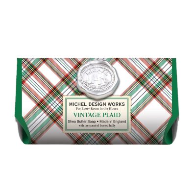 Michel Design Large Bath Soap Bar - Vintage Plaid