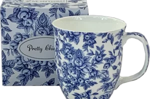 McIntosh Pretty Chintzy "Light Blue Roses" Mug