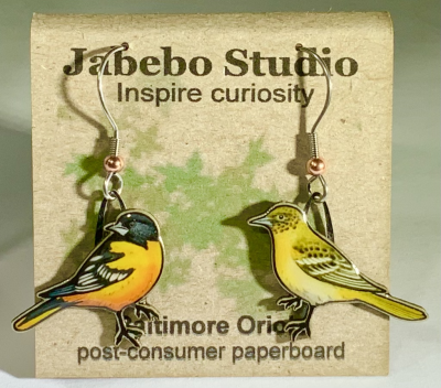 Jabebo Earrings - Baltimore oriole