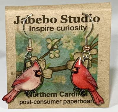 Jabebo Earrings - Cardinal pair