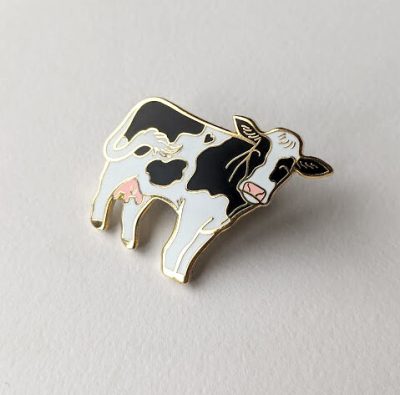 Enamel Pins By Crystal Driedger - Cow