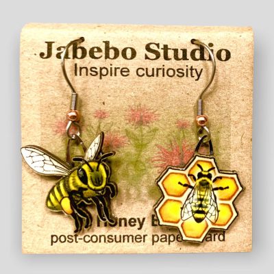 Jabebo Earrings - Bee & Honey Comb
