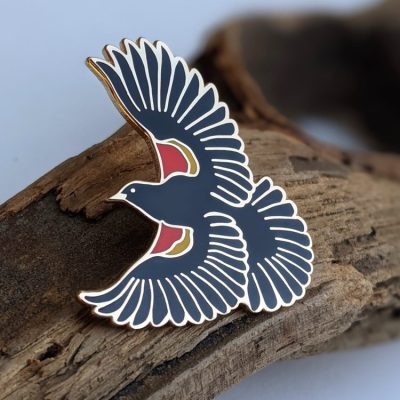 Enamel Pins By Crystal Driedger - Red Winged Black Bird