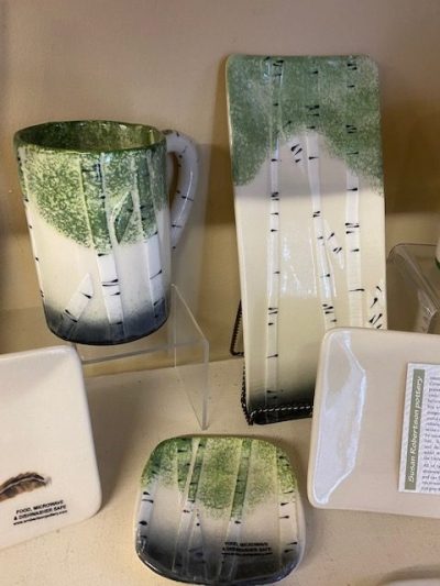 Susan Robertson Pottery - Tea Bag Holder - Birch Tree