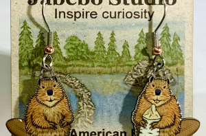Jabebo Earrings - North American Beaver