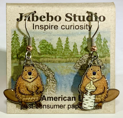 Jabebo Earrings - North American Beaver