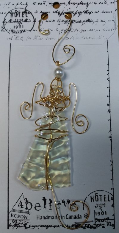 Angel-Clear Glass, Gold wire
