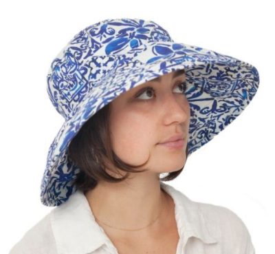 Puffin Gear Sun Protection Hat - Courtyard Garden - "Mosaic" (Medium)