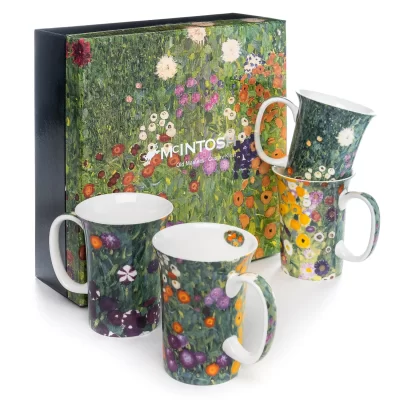 McIntosh Mugs, Klimt - Flower Garden (Set of 4)