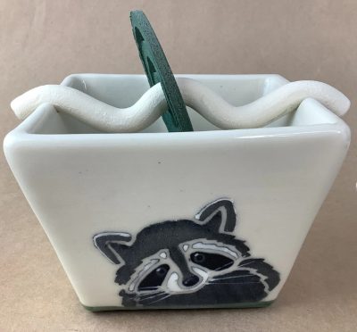 Susan Robertson Pottery - Mosquito Coil Holder - Raccoon