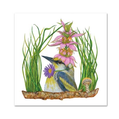 Vicki Sawyer - Cocktail napkin, Harper the warbler
