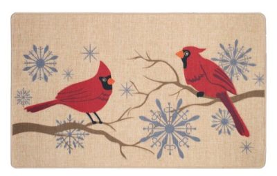 Poly mat - Cardinals & Snowflakes