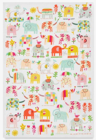 Carolyn Gavin Tea Towel - Elephants