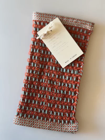 Hand Woven Cloth - Rust + Teal
